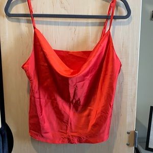 Red Satin Top